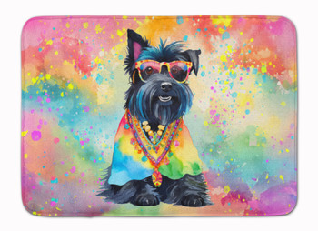 Scottish Terrier Hippie Dawg Memory Foam Bath/Kitchen Mat DAC2559 product image at NuMercy