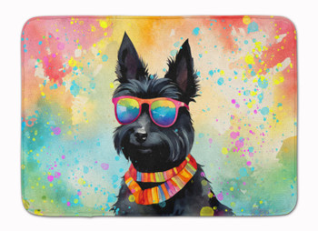 Scottish Terrier Hippie Dawg Memory Foam Bath/Kitchen Mat DAC2557 product image at NuMercy