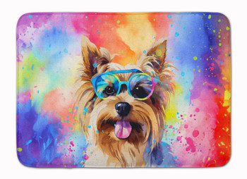 Yorkshire Terrier Hippie Dawg Memory Foam Bath/Kitchen Mat DAC2579 product image at NuMercy