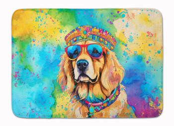 Golden Retriever Hippie Dawg Memory Foam Bath/Kitchen Mat DAC2513 product image at NuMercy