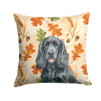 Black Cocker Spaniel Heirloom Fall Throw Pillow 18" x 18" product image at NuMercy