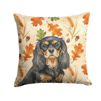 Black and Tan Cavalier Spaniel Heirloom Fall Throw Pillow 18" x 18" product image at NuMercy
