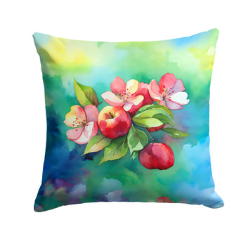 Arkansas Apple Blossom in Watercolor Throw Pillow 18" x 18" DAC1628 product image at NuMercy