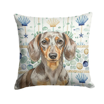 Dapple Dachshund Coastal Sea Glass Throw Pillow 18" x 18" product image at NuMercy
