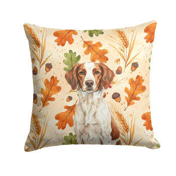 Liver and White Brittany Heirloom Fall Throw Pillow 18" x 18" product image at NuMercy