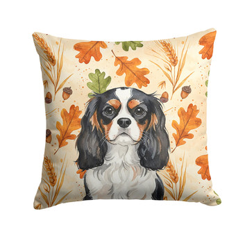 Tricolor Cavalier Spaniel Heirloom Fall Throw Pillow 18" x 18" product image at NuMercy