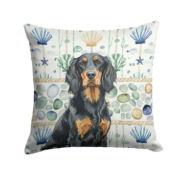 Gordon Setter Coastal Sea Glass Throw Pillow 18" x 18" product image at NuMercy