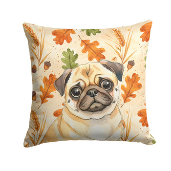 Fawn Pug Heirloom Fall Throw Pillow 18" x 18" product image at NuMercy