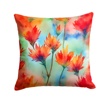 Wyoming Indian Paintbrush in Watercolor Throw Pillow 18" x 18" DAC1719 product image at NuMercy
