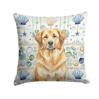 Sandy Leonberger Coastal Sea Glass Throw Pillow 18" x 18" product image at NuMercy