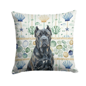 Cane Corso Coastal Sea Glass Throw Pillow 18" x 18" product image at NuMercy