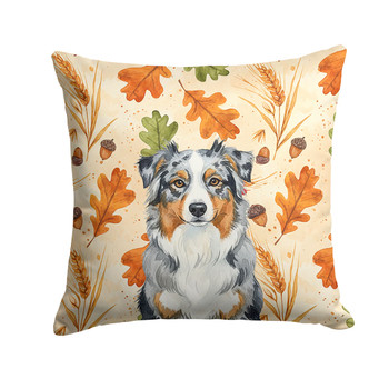Blue Merle Australian Shepherd Heirloom Fall Throw Pillow 18" x 18" product image at NuMercy