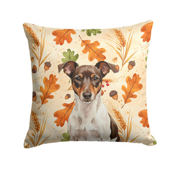 Chocolate and White Rat Terrier Heirloom Fall Throw Pillow 18" x 18" product image at NuMercy