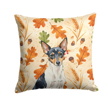 Toy Fox Terrier Heirloom Fall Throw Pillow 18" x 18" product image at NuMercy