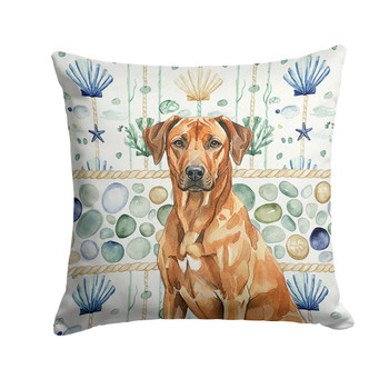 Rhodesian Ridgeback Coastal Sea Glass Throw Pillow 18" x 18" product image at NuMercy