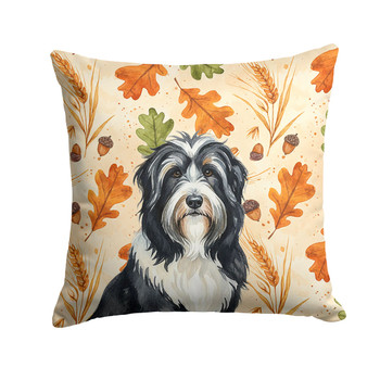 Black Bearded Collie Heirloom Fall Throw Pillow 18" x 18" product image at NuMercy