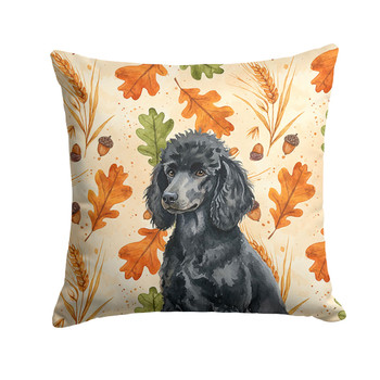 Standard Black Poodle Heirloom Fall Throw Pillow 18" x 18" product image at NuMercy