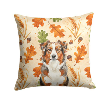 Red Merle Australian Shepherd Heirloom Fall Throw Pillow 18" x 18" product image at NuMercy