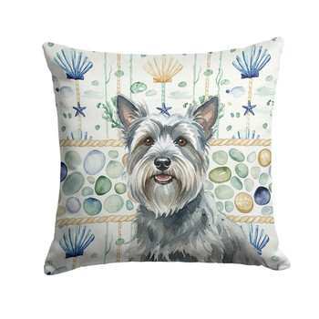 Gray Skye Terrier Coastal Sea Glass Throw Pillow 18" x 18" product image at NuMercy