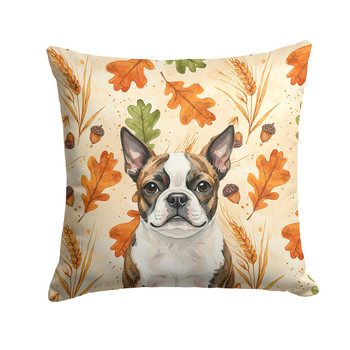 Brindle Boston Terrier Heirloom Fall Throw Pillow 18" x 18" product image at NuMercy