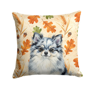 Blue Merle Pomeranian Heirloom Fall Throw Pillow 18" x 18" product image at NuMercy