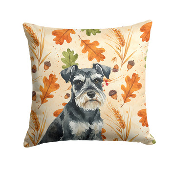 Black & Silver Miniature Schnauzer Heirloom Fall Throw Pillow 18" x 18" product image at NuMercy