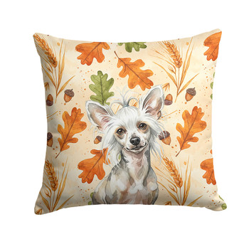 Hairless Mottled Pattern Chinese Crested Heirloom Fall Throw Pillow 18" x 18" product image at NuMercy
