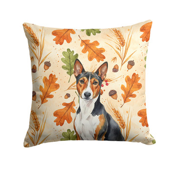 Tricolor and White Basenji Heirloom Fall Throw Pillow 18" x 18" product image at NuMercy