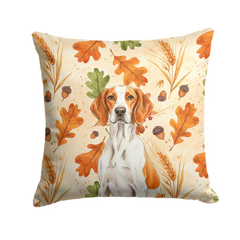 Orange and White Pointer Heirloom Fall Throw Pillow 18" x 18" product image at NuMercy