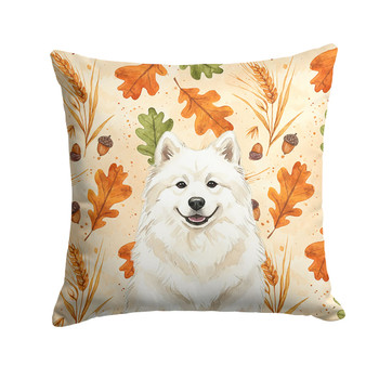 Cream Samoyed Heirloom Fall Throw Pillow 18" x 18" product image at NuMercy