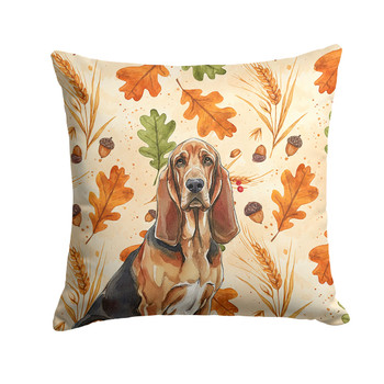 Liver and Tan Bloodhound Heirloom Fall Throw Pillow 18" x 18" product image at NuMercy
