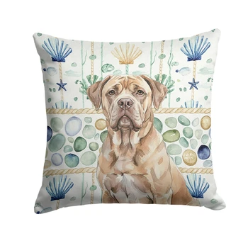 Isabella Dogue de Bordeaux Coastal Sea Glass Throw Pillow 18" x 18" product image at NuMercy