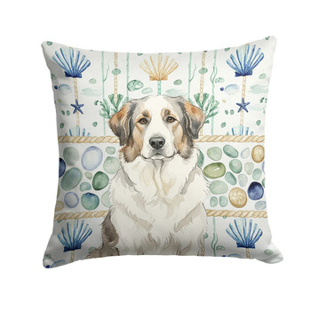 Badger Great Pyrenees Coastal Sea Glass Throw Pillow 18" x 18" product image at NuMercy