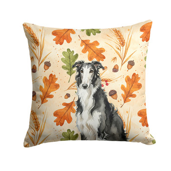 Black and White Borzoi Heirloom Fall Throw Pillow 18" x 18" product image at NuMercy