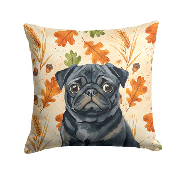 Black Pug Heirloom Fall Throw Pillow 18" x 18" product image at NuMercy