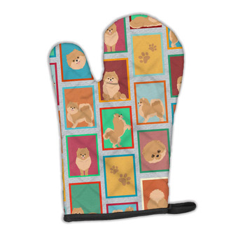 Lots of Orange Pomeranian Oven Mitt product image at NuMercy