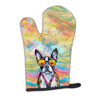 Boston Terrier Hippie Dawg Oven Mitt DAC2467 product image at NuMercy