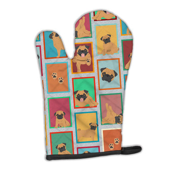 Lots of Apricot Pug Oven Mitt product image at NuMercy