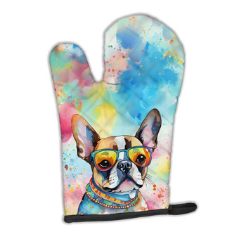 Boston Terrier Hippie Dawg Oven Mitt DAC2470 product image at NuMercy