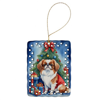 Japanese Chin Christmas Reindeer Porcelain Ornament DAC7807 product image at NuMercy