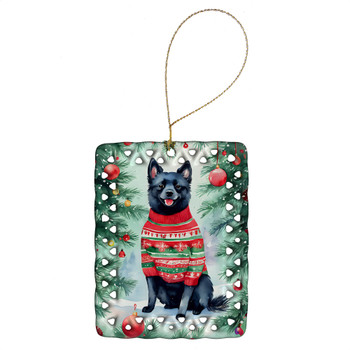 Schipperke Christmas Porcelain Ornament DAC3624 product image at NuMercy