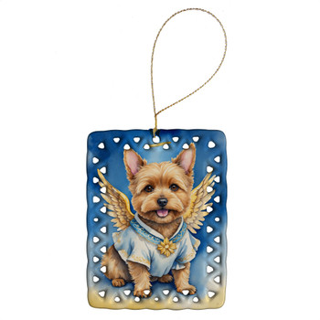 Norwich Terrier My Angel Porcelain Christmas Ornament product image at NuMercy