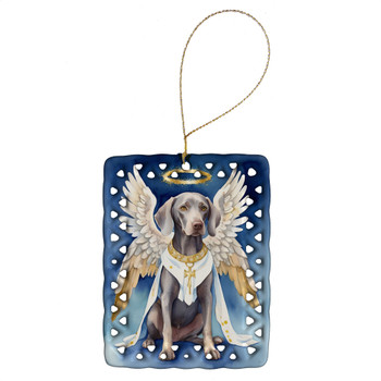 Weimaraner My Angel Porcelain Christmas Ornament product image at NuMercy