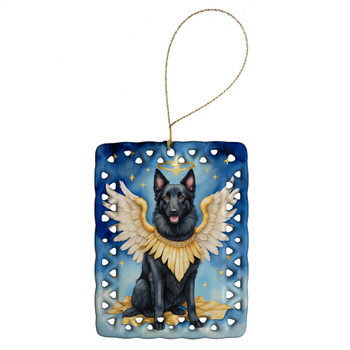 Belgian Sheepdog My Angel Porcelain Christmas Ornament product image at NuMercy