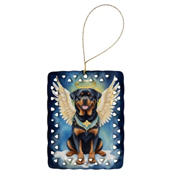 Rottweiler My Angel Porcelain Christmas Ornament product image at NuMercy