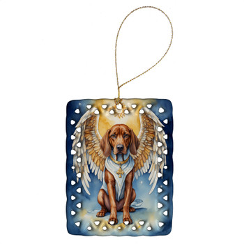 Redbone Coonhound My Angel Porcelain Christmas Ornament product image at NuMercy