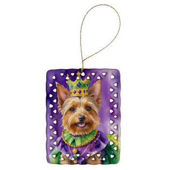 Australian Terrier King of Mardi Gras Porcelain Christmas Ornament product image at NuMercy