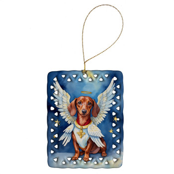 Dachshund My Angel Porcelain Christmas Ornament DAC6988 product image at NuMercy