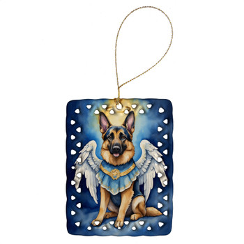 German Shepherd My Angel Porcelain Christmas Ornament DAC7004 product image at 