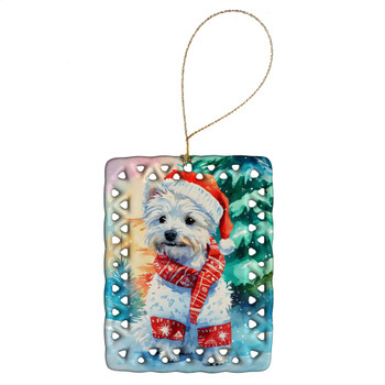 Westie Christmas Porcelain Ornament DAC3684 product image at NuMercy